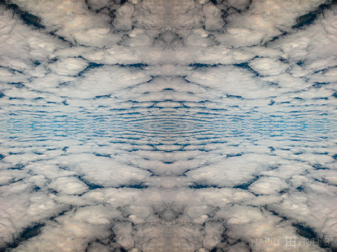 Cloud horizon. Photo taken from commercial airplane of cloud layer below, somewhere over the United States.