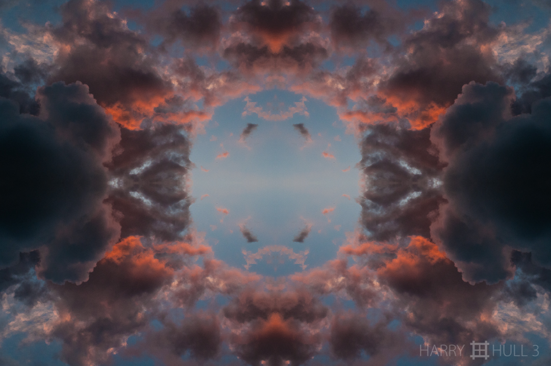 Sunset cameo. Photo of clouds over the Pacific Ocean near Ojochal, Costa Rica.