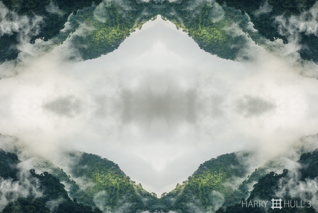 Into the hills. Photo of forested hillsides of the Pacific coast of Costa near Ojochal.