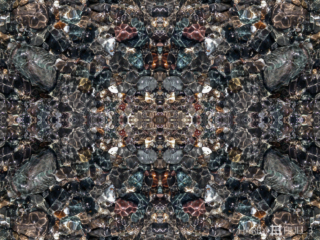 Tide pool pebbles. Photo of pebbles in a tide pool near Davenport, California.