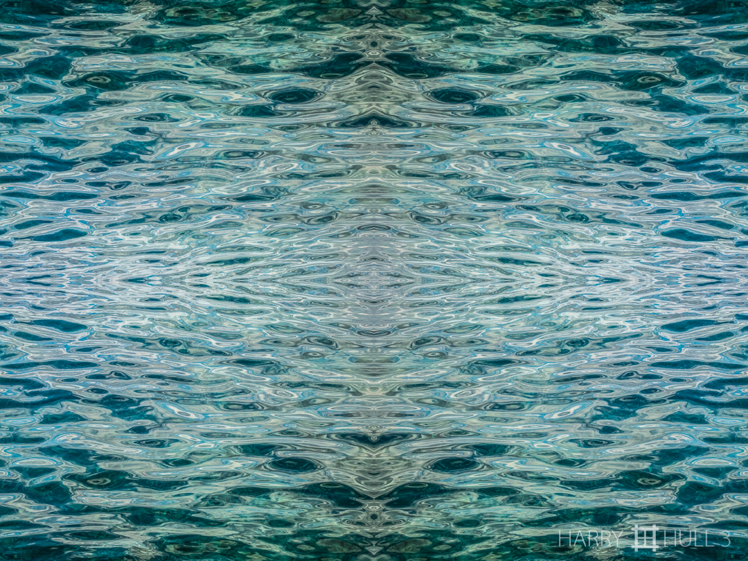 Aquatic pattern: Caribbean. Photo of ocean surface near shore, Ambergris Caye, Belize.