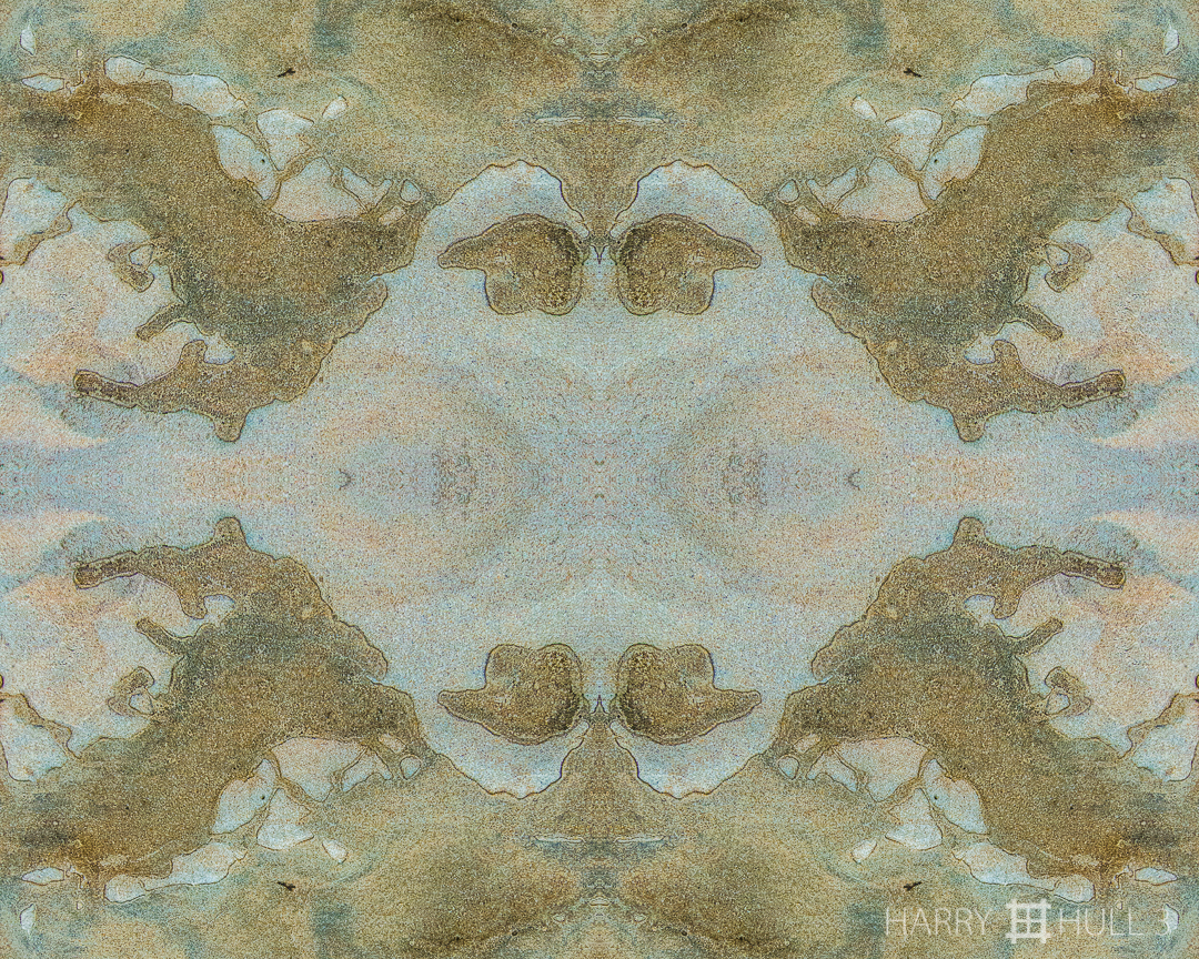 Sand map. Photo of patterns left in sand by a wave, Singing Beach, Manchester, Massachusetts.