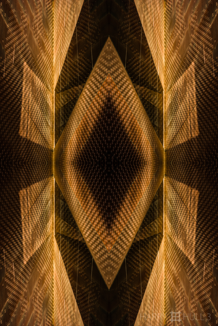 Textured space. Photo of outside walls near a courtyard of the de Young Museum, Golden Gate Park, San Francisco, California.