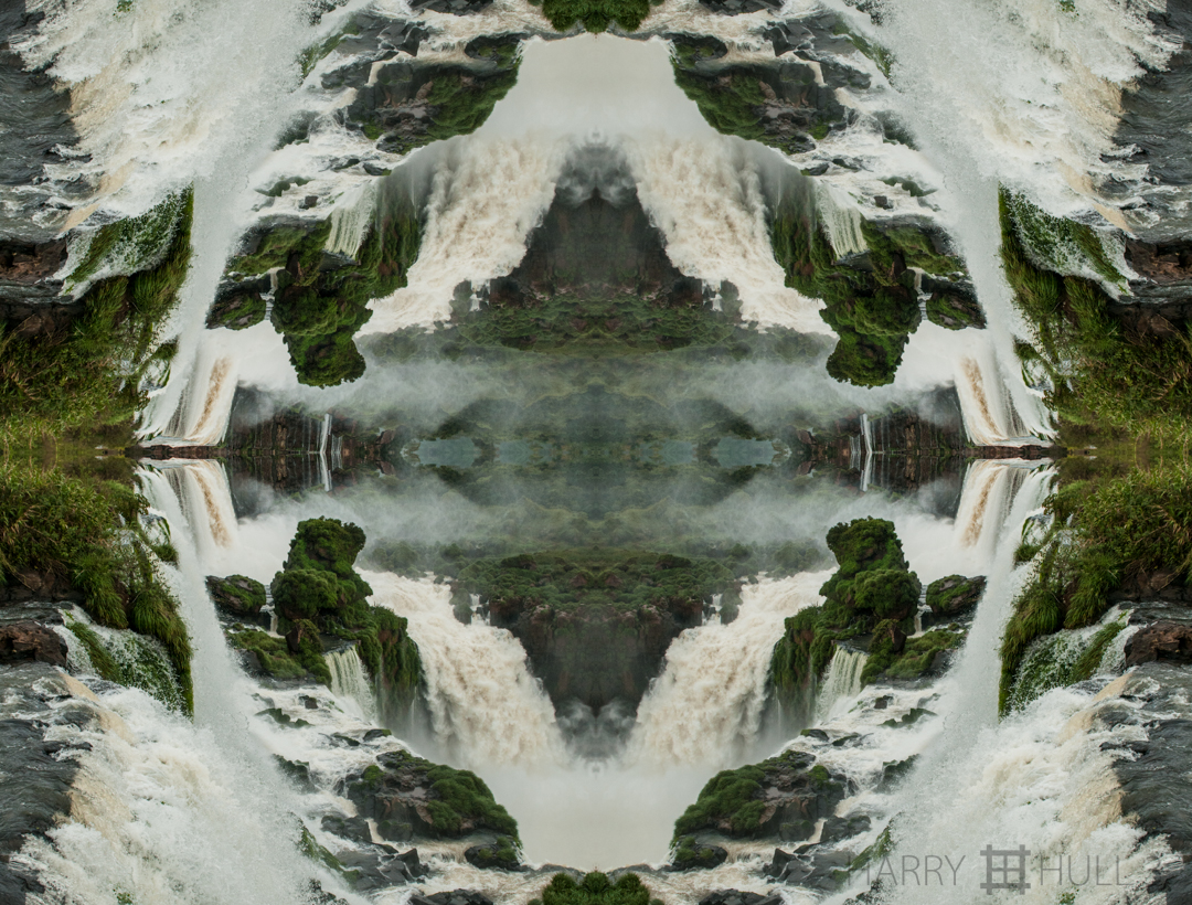 Waterfall world: view 2. Photo of part of Iguazu Falls taken from the Circuito Superior, Argentine side.