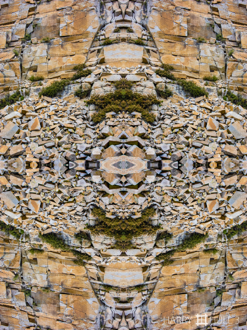 Rock fall. Photo of rock field below a cliff near South Lake, Eastern Sierra Nevada Mountains, California.