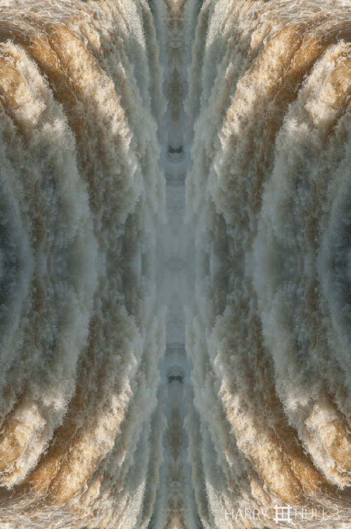 Waterfall cravasse. Photo of waterfall near Garganta del Diablo, Iguazu Falls, Brazil.