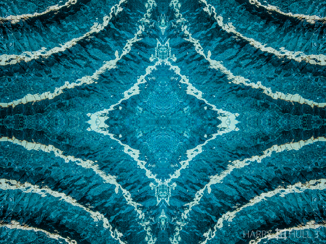 Water and light: study 2. Photo of curved steps in a swimming pool, Pino Colina, San Vito, Costa Rica.