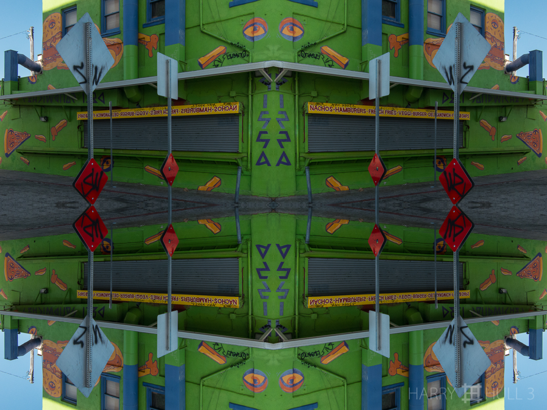 Pizza joint. Photo of pizza place on the Venice boardwalk, Venice, California.