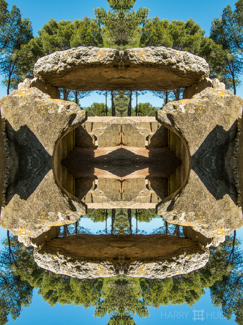 Tomb womb. Photo of the Dolmen de Fades just east of Siran, France, a megalithic monument from the late stone age or early bronze age.