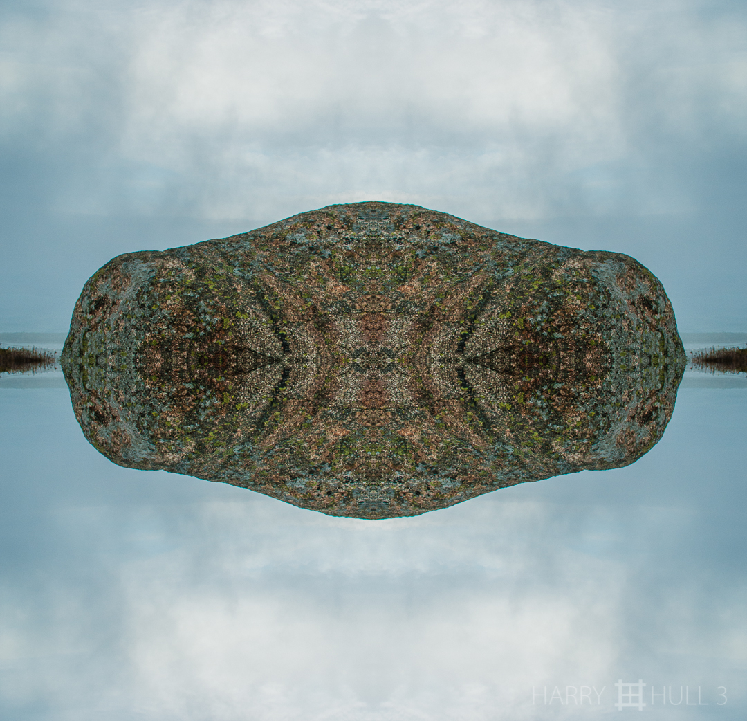 The weight of being. Photo of a granite bolder near the summit of Cadillac Mountain, Acadia National Park, Mount Desert Island, Maine.