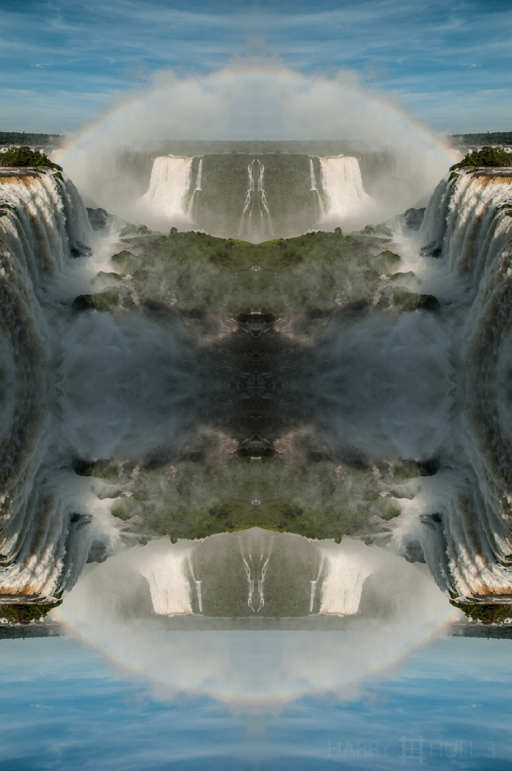 Iguazu. Photo of part of the Devil's Throat, Iguazu Falls, looking from the Brazil side towards the Argentina side.